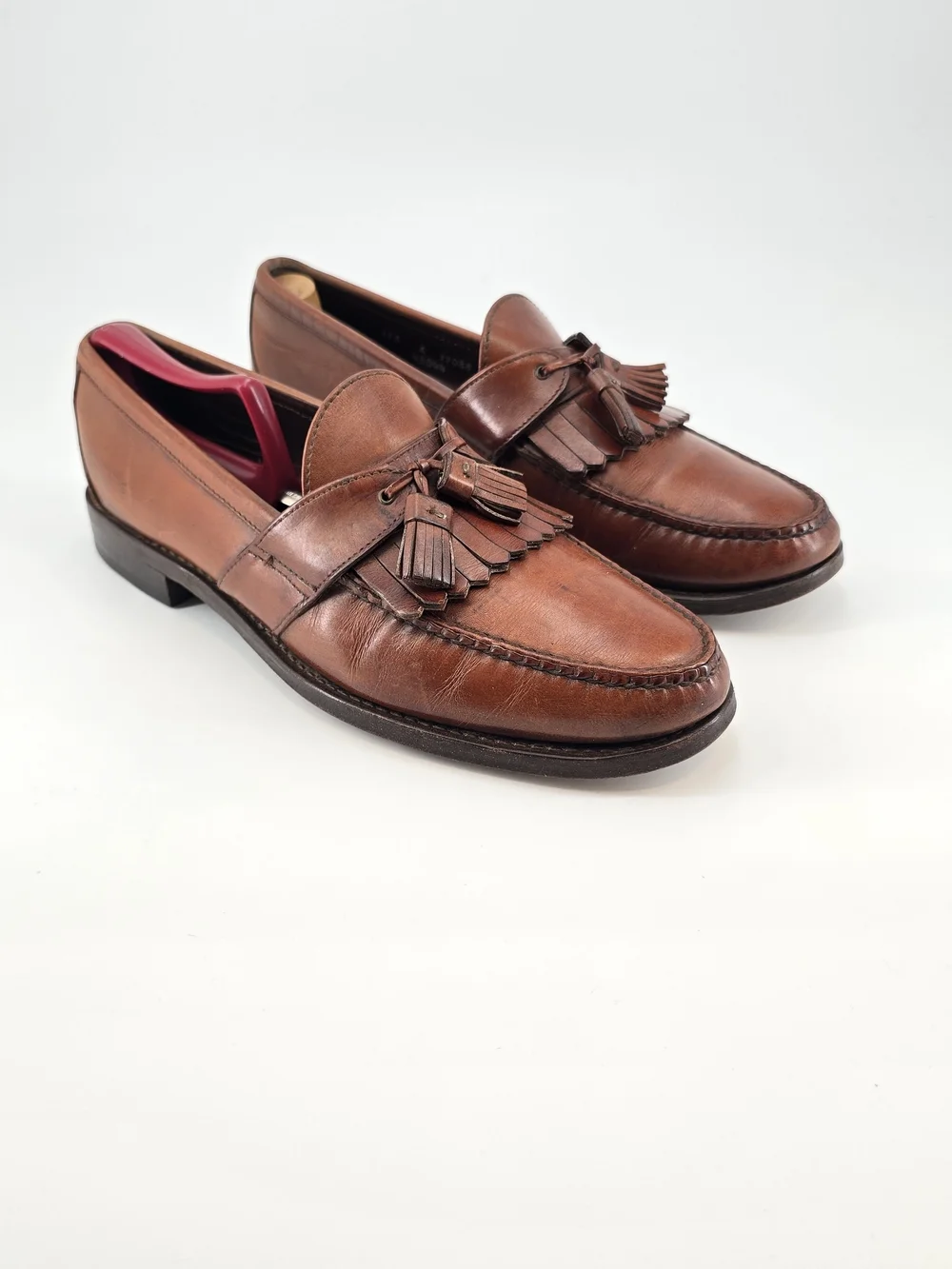 Allen Edmonds Chestnut Brown Enfield 11.5 A Leather Tassel Loafers